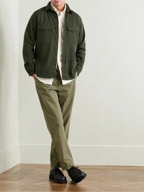 Hartford Men Wool Blend Flannel Overshirt